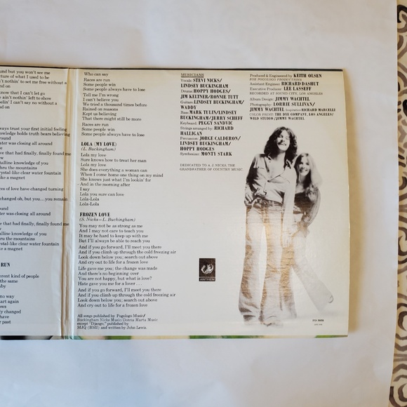 ORIGINAL- Buckingham Nicks Vinyl LP 1973 Out of Print - Picture 8 of 10